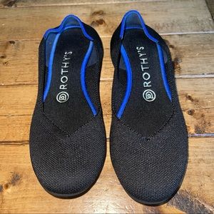 ROTHY’S Black Solid Rounded Toe Flats Size 8